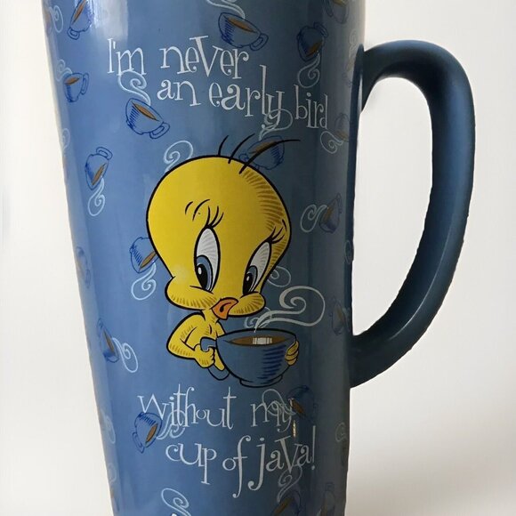 Vintage 1997 Tweety Bird & Sylvester The Cat Double Sided Mug Looney Tunes W.B. - Picture 2 of 7